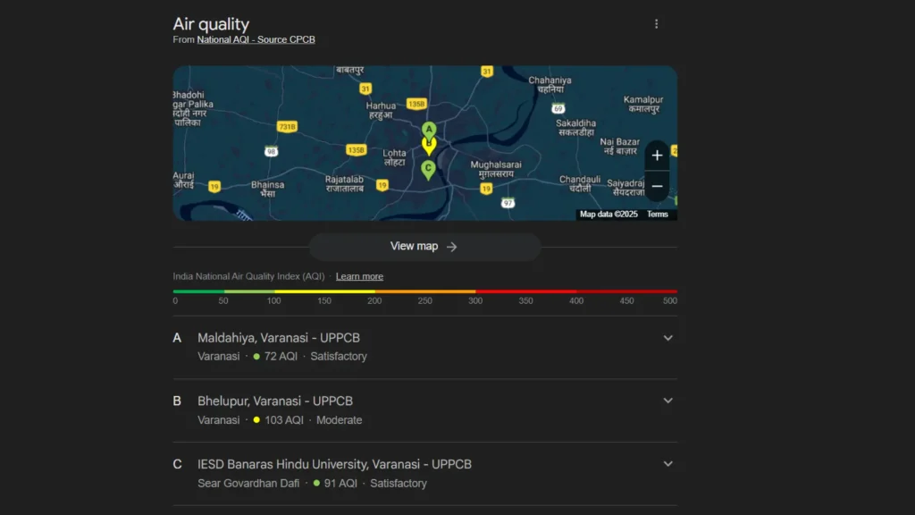 बढ़ते प्रदूषण स्तर ने varanasi को ऑरेंज ज़ोन में पहुँचाया